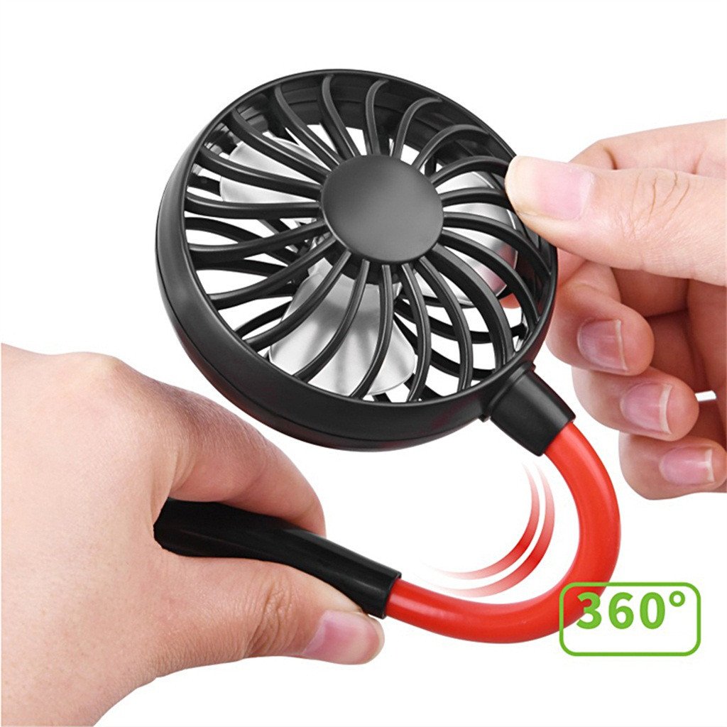 Charging portable lazy fan student desktop fan hanging neck fan - Image 5
