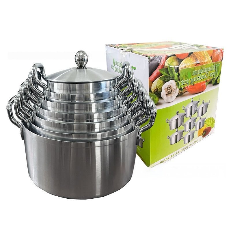 7-piece Kitchen Pot Set Aluminum Pot Suit - Image 4