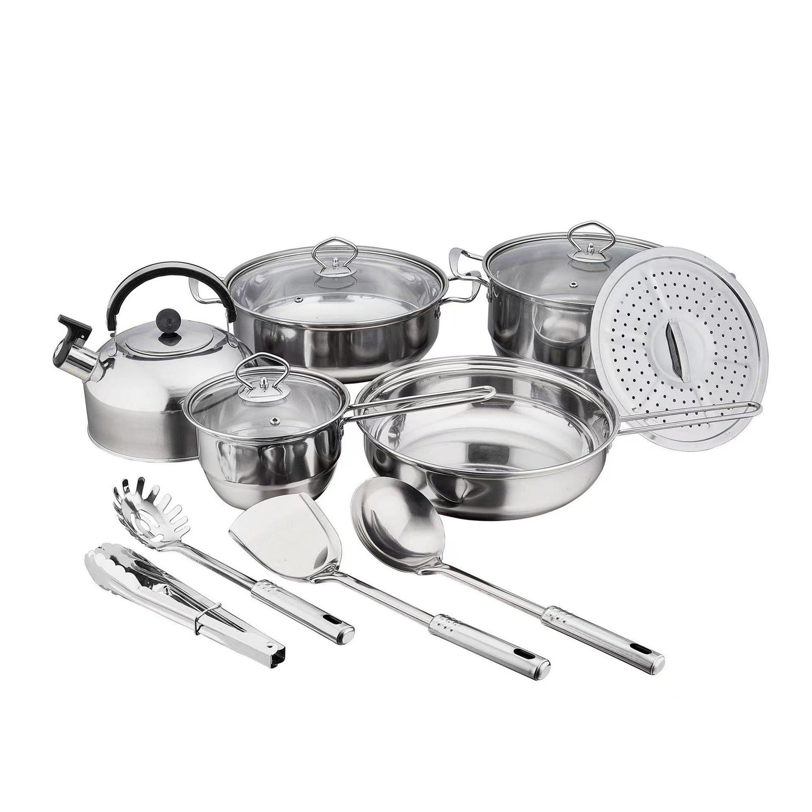 Thickened 15PCs Stainless Steel All Steel Pan Set - Image 7