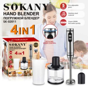 Sokany 4 in 1 Hand Blender SK 02011- Trendy Store