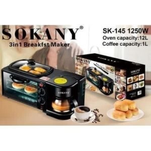 sokany 3 In 1 Breakfast maker 1250W SK 145 - Trendy Store